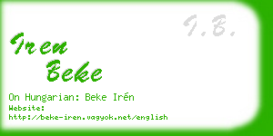 iren beke business card